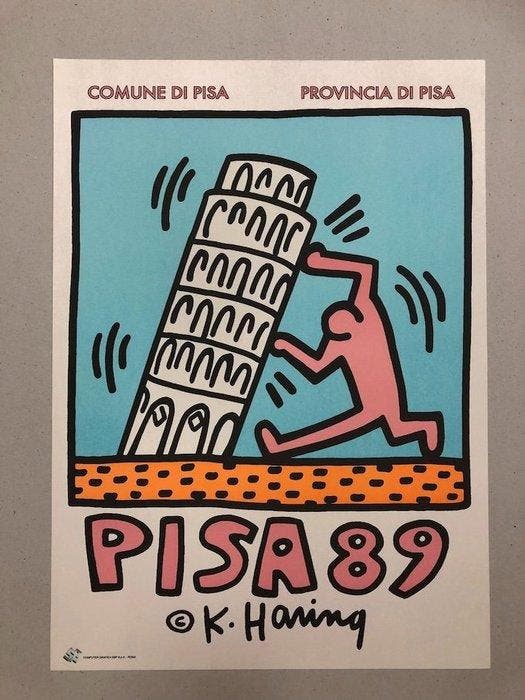 Keith Haring (after) - PISA 89 - Jaren 1990, Antiquités & Art, Art | Dessins & Photographie