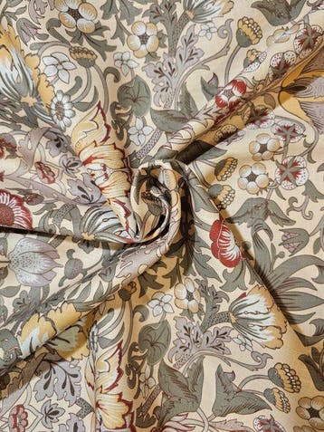 Stof William Morris bloemmotief - 300×280 cm - nieuw -