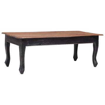 vidaXL Salontafel 120x60x45 cm massief mahoniehout zwart, Huis en Inrichting, Verzenden, Nieuw