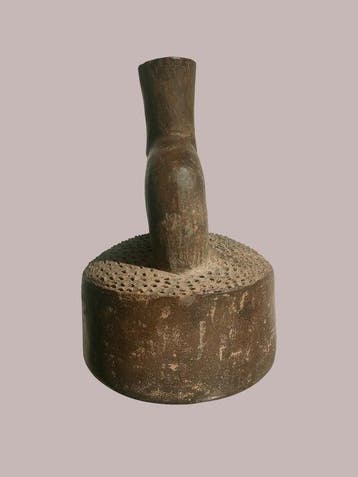 Precolumbiaans. Chavin Keramische fles Met Spaanse