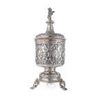 Pinakel - German Silver Figural Covered Cup with Bear