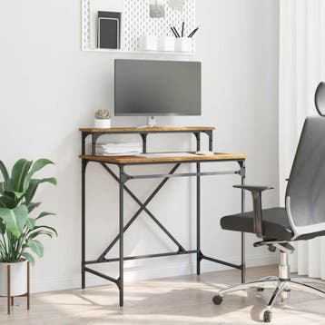 vidaXL Bureau Oud Hout 80 x 50 x 90 cm Bewerkt hout, Verzenden