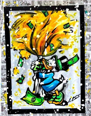 Luca Cartoonist - My Colour? Green! (Resin artwork)