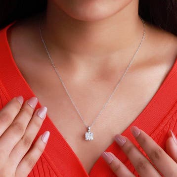 Zonder minimumprijs - Hanger - 14 karaat Witgoud - 2.96ct.