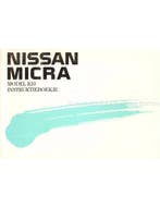1989 NISSAN MICRA INSTRUCTIEBOEKJE NEDERLANDS