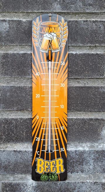 Emaille thermometer Beer design, Verzenden