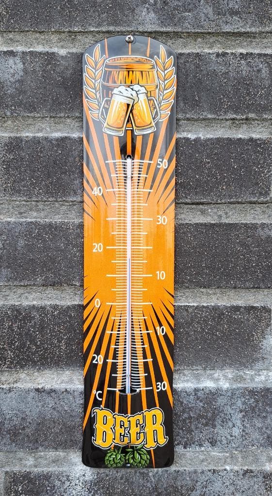 Emaille thermometer Beer design, Collections, Marques & Objets publicitaires, Envoi
