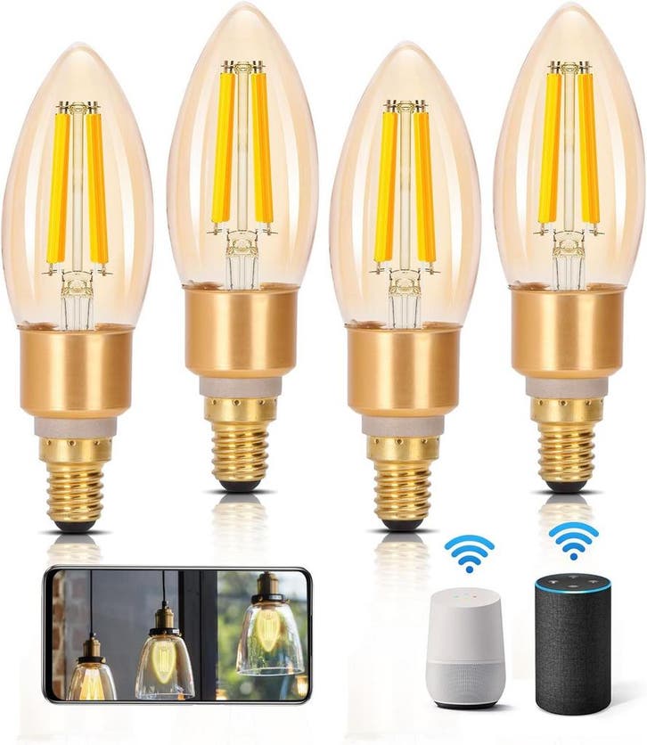 E14 LED lamp - Dimbaar - Filament lamp - 4,5W - 4 stuks - Ai, Maison & Meubles, Lampes | Lampes en vrac, Envoi