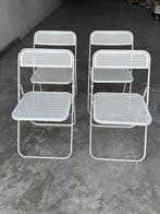 Stoel - Metaal - Set van vier vintage opvouwbare stoelen van