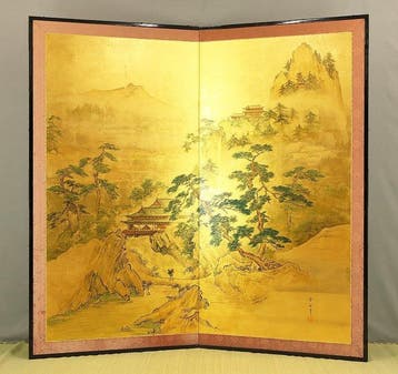 Bybu kamerscherm - Goudkleurige grond - Japan - Gold