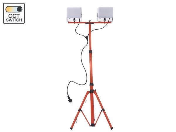 Veiling - 4x Werklamp 2x50W LED 3in1 kleur CCT Breedstraaler, Huis en Inrichting, Lampen | Vloerlampen
