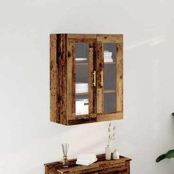 Wandkast bewerkt hout - Retour deal, nu extreem goedkoop, Verzenden