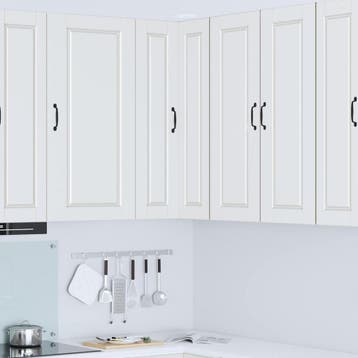 vidaXL Wandhoekkast PORTO Wit 57 x 57 x 100 cm Bewerkt hout, Verzenden