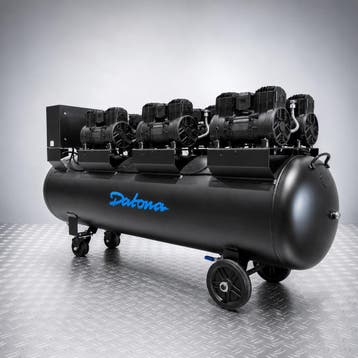 Datona Stille compressor 280L - Olievrij en verrijdbaar -, Doe-het-zelf en Bouw, Compressors, Ophalen of Verzenden, Nieuw