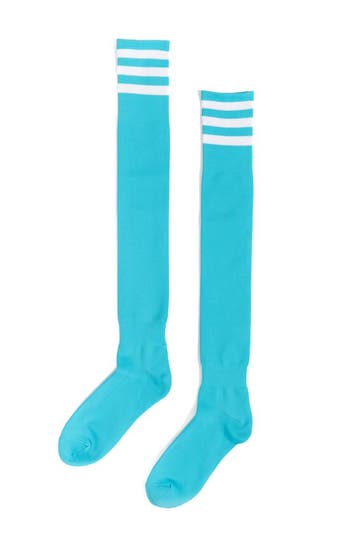 KIMU® Sokken Blauw Witte Strepen 36-41 Dames Heren Unisex Li, Ophalen of Verzenden, Nieuw