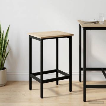 vidaXL Barkruk Sonoma Eiken 40 x 32 x 64 cm Bewerkt hout, Verzenden, Nieuw