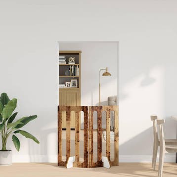 vidaXL Vouwbaar huisdierhek 2 st Eikenhout 100,5 x 38 x 90, Dieren en Toebehoren, Verzenden, Nieuw