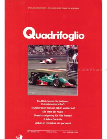 1984 ALFA ROMEO QUADRIFOGLIO MAGAZINE 1 DUITS, Nieuw