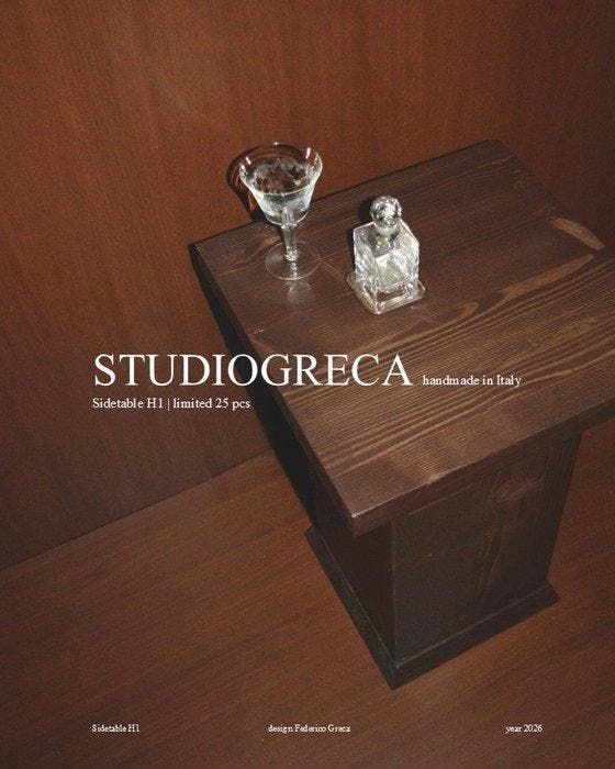 Studio Greca - Salontafel - Bijzettafel H1 - Hout - 25, Antiquités & Art, Art | Objets design