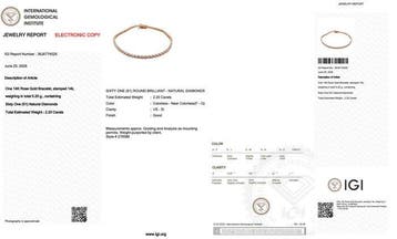 Armband - 14 karaat Roségoud - 2.20ct. tw. Diamant