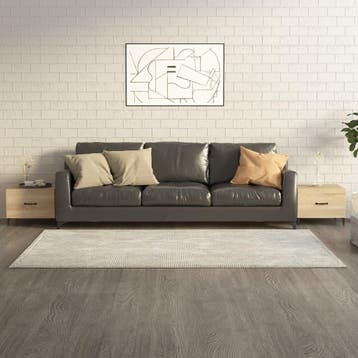 vidaXL Salontafel 2 st met metalen poten 50x50x40 cm sonoma, Huis en Inrichting, Tafels | Salontafels, Verzenden, Nieuw