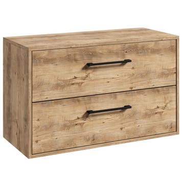 Wastafelkast Florence 80 x 46 cm – Kastanje Eiken, Verzenden, Nieuw