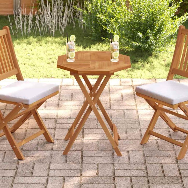 vidaXL Tafelblad achthoekig 60x60x2,5 cm massief teakhout, Huis en Inrichting, Tafelonderdelen, Nieuw, Verzenden