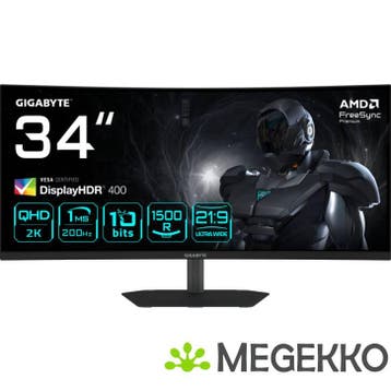 Gigabyte G34WQC2 34  Wide Quad HD 200Hz VA Gaming monitor, Verzenden