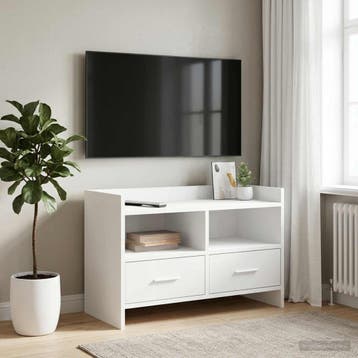 vidaXL TV Kast 71,5 x 33 x 47 cm Wit Bewerkt hout, Verzenden, Nieuw