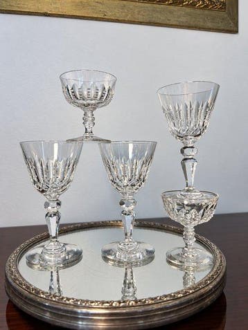 Val Saint Lambert - Drinkservies (5) - Kristal, Antiek en Kunst