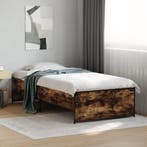 vidaXL Bedframe bewerkt hout en metaal gerookt eikenkleurig, Verzenden
