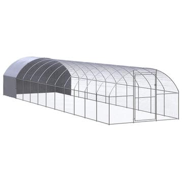 vidaXL Kippenren 3x12x2 m gegalvaniseerd staal, Dieren en Toebehoren, Verzenden, Nieuw