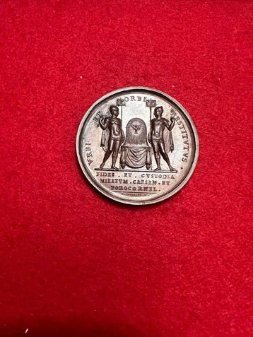 Vaticaan. Medal Pio VII (1800-1823) Medaglia An. XV (1814), Postzegels en Munten