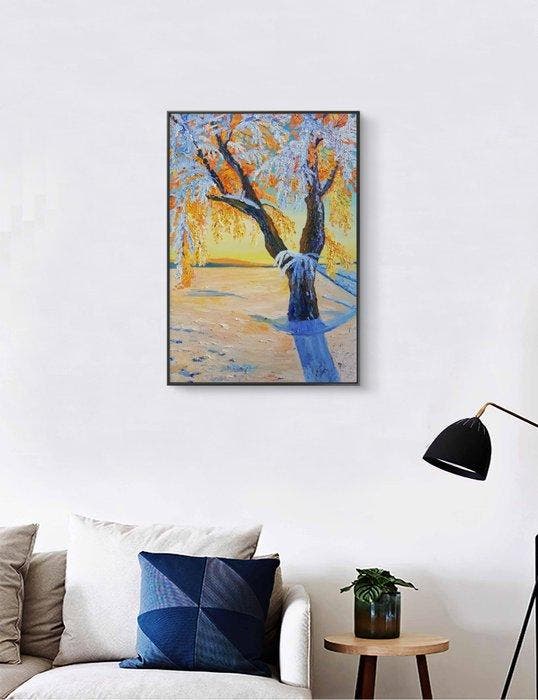 Stanislav Kunchev 1984 - “The sun shines even in winter”, Antiquités & Art, Art | Peinture | Moderne