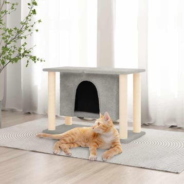 vidaXL Kattenmeubel met sisal krabpalen 50 cm lichtgrijs, Verzenden