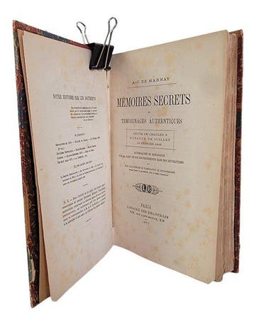 A.-J. de Marnay - Mémoires Secrets et témoignages
