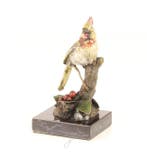 Figuur - A BRONZE SCULPTURE OF A NORTHERN CARDINAL BIRD NO