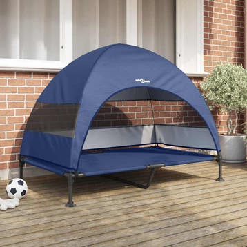 vidaXL Verheven Hondenbed 127 x 81 x 108 cm Stof en Staal, Verzenden, Nieuw