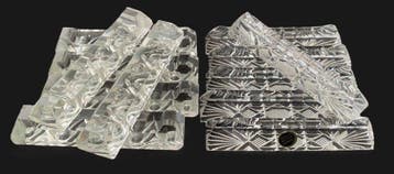 Porte couteau (12) - verre cristal - supports de couteaux, Antiquités & Art