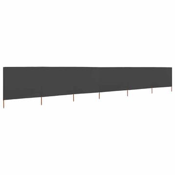 vidaXL Windscherm 6-panelen 800x80 cm stof grijs, Verzenden