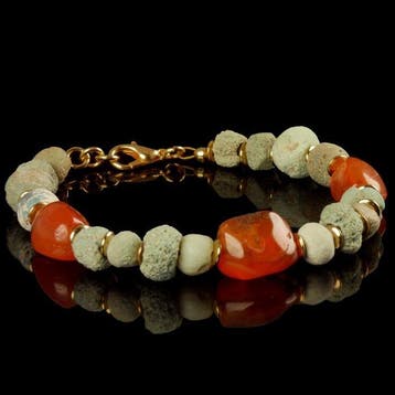 Oude Egypte, late periode Armband met Egyptische faience en