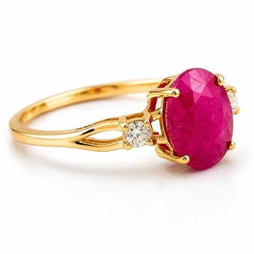 Zonder minimumprijs - Ring - 14 karaat Geel goud - 2.25ct., Nieuw