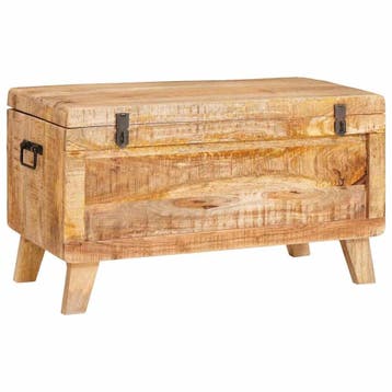 vidaXL Opbergbox met opslag met slot 70 x 35 x 40 cm massief, Huis en Inrichting, Verzenden, Nieuw