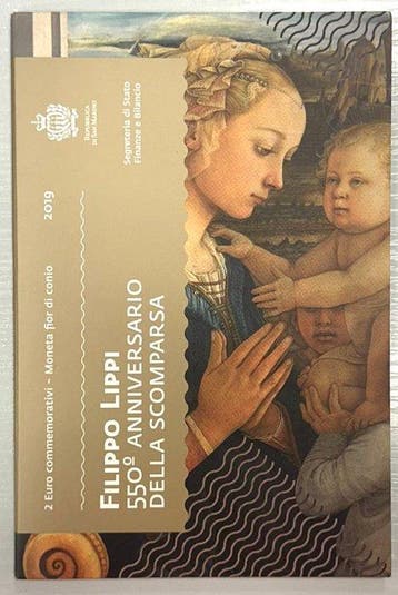 San Marino. 2 Euro 2019 Filippo Lippi (Zonder