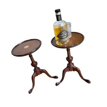 Tables gigognes (2) - Table à whisky - Acajou - un couple