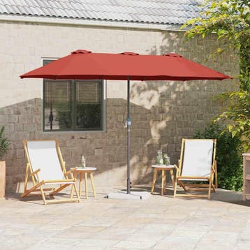 vidaXL Tuinparasol 370 x 197 x 239 cm Polyester en Aluminium, Verzenden, Nieuw