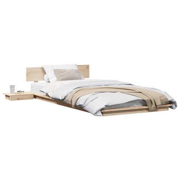Bedframe Bruin 80x200 - Retour deal - 47% korting, Eenpersoons, Bruin, Verzenden, Zo goed als nieuw