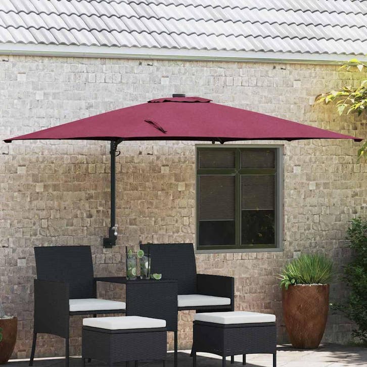 vidaXL Tuinparasol Bordeaux Rood 248,5 x 247,5 x 160 cm, Tuin en Terras, Parasols, Nieuw, Verzenden