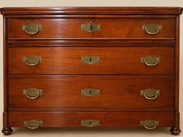 Commode - Naaldhout - Cassettone eind negentiende eeuw