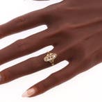 Ring - 18 karaat Geel goud - Diamant - Vintage uit 1930